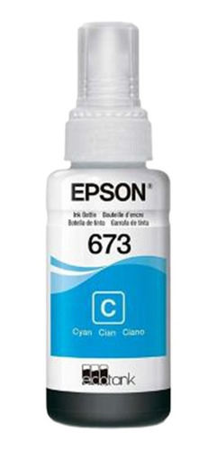 Tinta Epson T 673 Cian | L800, L805, L810, L850, L1800