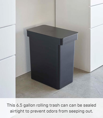 Home - Cubo De Basura Con Ruedas De 6.5 Galones, Doble Compa