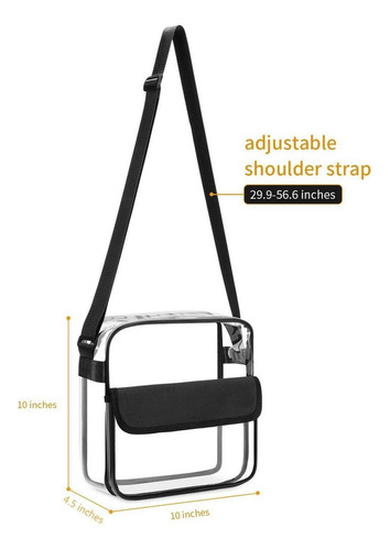 Bolso De Mano Transparente Universal Con Correa Ajustable