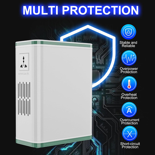 Convertidor De Voltaje De 500 W, 110 V 220/230 V, Capac...