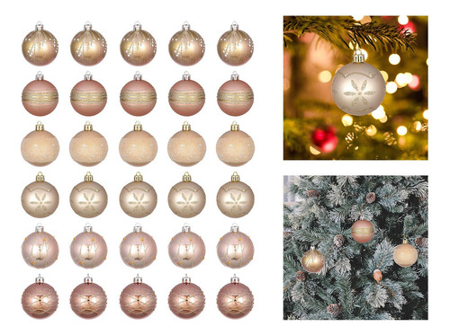 30x Bolas Navideñas Artesanales, Adornos Navideños Para El