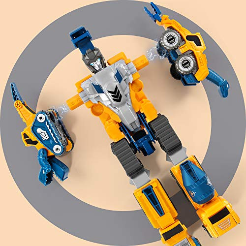 Juego De Vehiculos De Construccion De Robots Para Niños