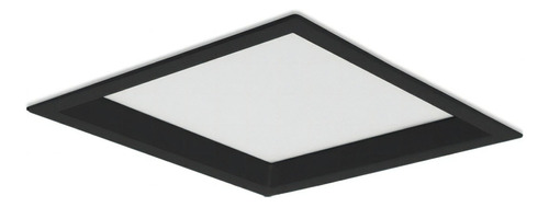 Painel Plafon Led Embutir Recuado 18w Preto 17x17 - 4000k