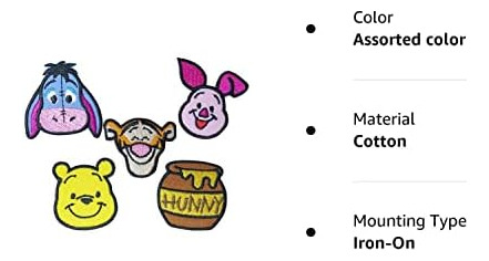Octory 5 Uds. Parche Termoadhesivo Con Personajes De Dibujos