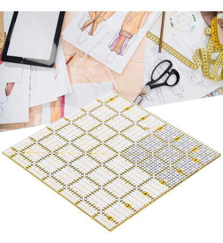 Regla De Acolchado Cuadrada Con Forma De Patchwork, Herramie