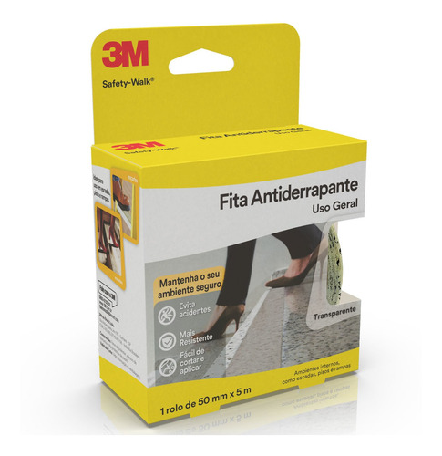 Fita Antiderrapante Transparente 50mm X 5m Safety-walk 3m