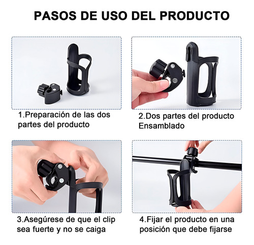 Soporte Porta Vasos Botellas Motocicleta Bicicleta Carreola