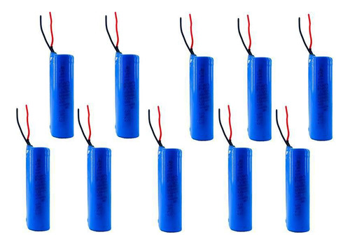 Kit 10x Mega Bateria 18650 2200mah 3,7v Com Fio