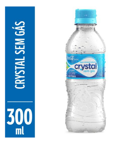 Kit 48 Agua Mineral Natural Mini 300 Ml Sem Gás Crystal