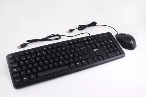 Imagen 2 de 6 de Kit Teclado Y Mouse Usb Gio G11 Negro Delgado Impermeable