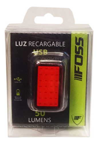 Luz Trasera Foss Usb 50lm