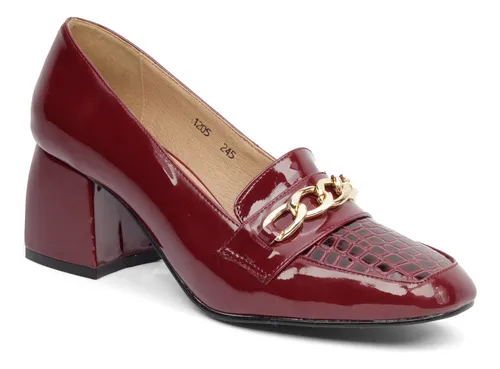 Zapatilla Casual Charol Vino Mujer Melissa Garc a 1205 Gnv