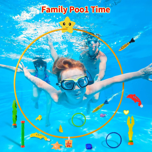 . 3 Anillos De Piscina Juguetes De Buceo Aros Natación