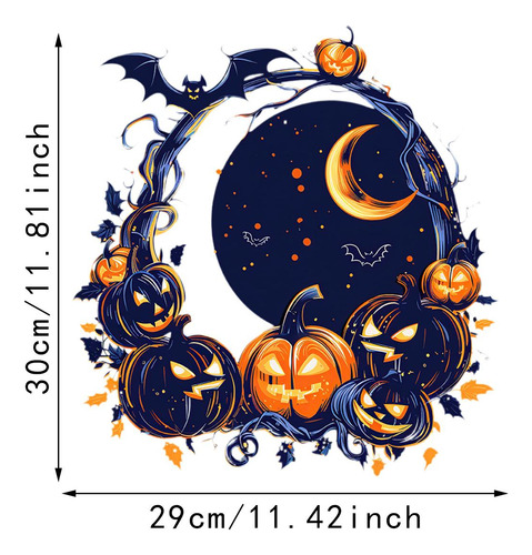 2 Adhesivo Para Tapa De Inodoro De Baño De Halloween,
