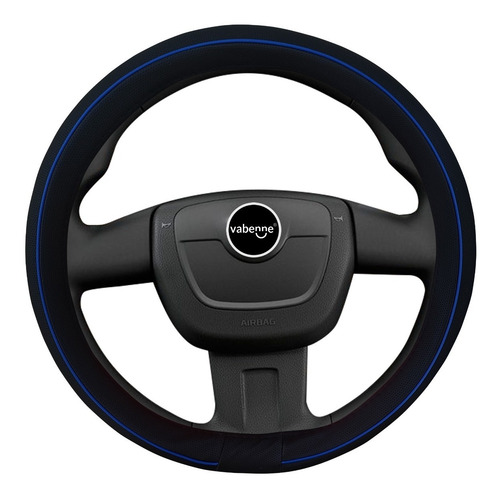 Imagen 3 de 8 de Funda Cubre Volante Microperforado Azul Protege Auto Camione