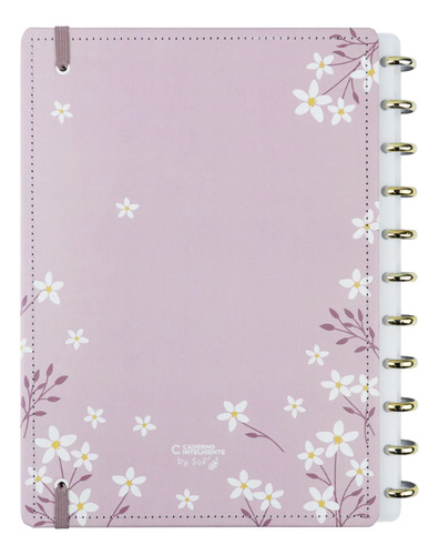 Caderno Inteligente Pink Blossom By Sof A5 Pequeno 8 Discos Cor Rosa