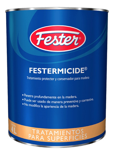 Protector Y Conservador De Madera Festermicide 4l