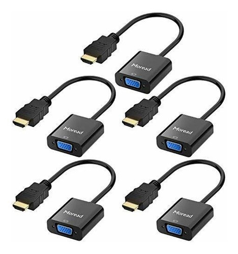 Hdmi A Vga 5 Pack Moread Gold-plated Hdmi A Vga Adaptador Ma