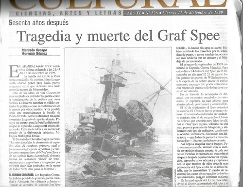  Tragedia Y Muerte Del Graf Spee - Marcelo Crespo - G. Gomez