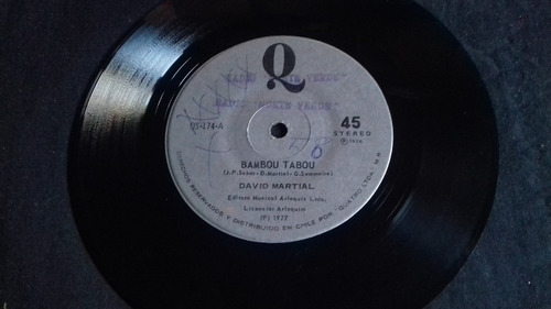 Single David Martial - Bambou Tabou 