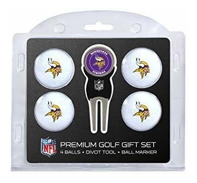 Nfl Minnesota Vikings 4 Pelota De Golf Y Juego De