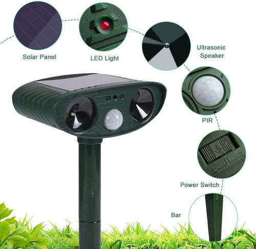 Repelente Solar Para Gatos Prague Ultrasonic Garden