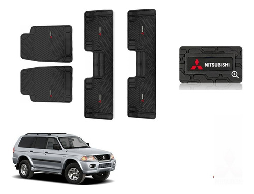 Tapetes 3 Filas Bt Logo Mitsubishi Montero Sport 2003 A 2008