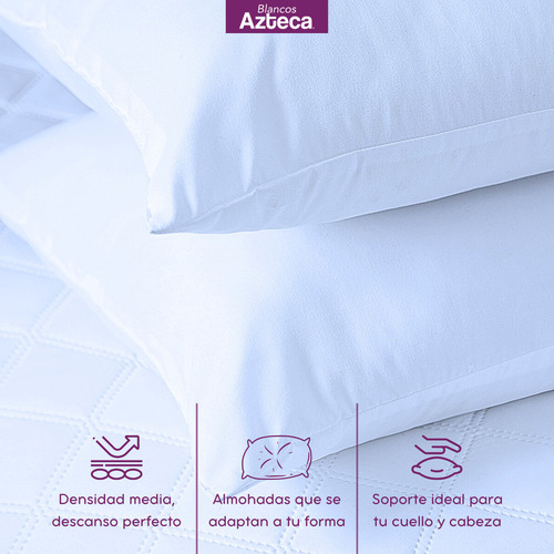 Jja Almohadas 2 Pack Estándar Microfibra Media. Blancos