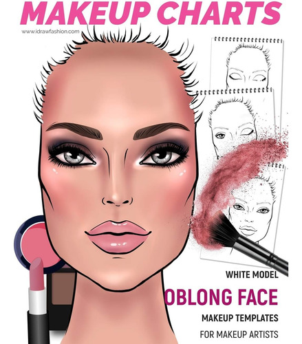 Libro: Makeup Charts - Face Charts For Makeup Artists: White