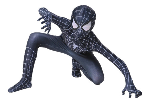 Fantasia Infantil Homem-aranha Fantasma Com Máscara Spider
