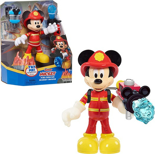 Muñeco Fire Rescue Mickey Mouse - Bombero - 15 Cm Original