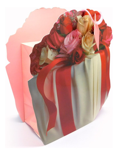 60 Bolsas De Reforzadas Con Diseños, Elige Los Modelo Color Bordó De Rosas 31 X 24 X 12