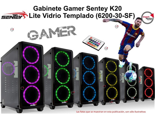 Gabinete Gamer Sentey K20 Lite Vidrio Templado (6200-30-sf)