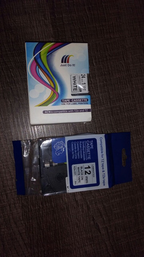 Fita Compativel Rotuladora Brother Tze-251 24mm Preto/branco