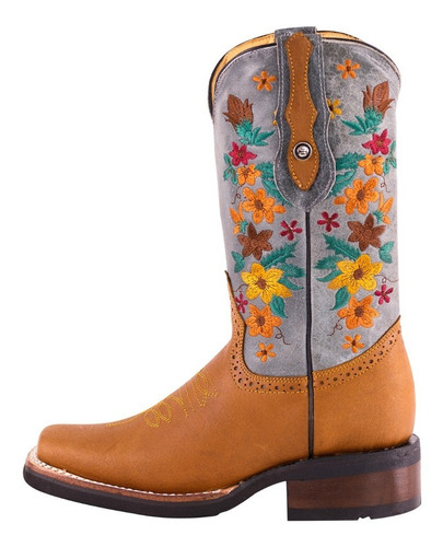 Imagen 1 de 6 de Bota Vaquera Rodeo Para Dama Horsag 100% Piel Original