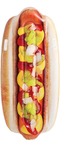 Hot Dog Gigante Inflable Flotador Para Alberca De 1.80mts