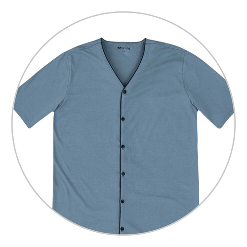 Imagen 4 de 4 de Pijama Masculino Manga Corta Con Apertura Frontal - 760g