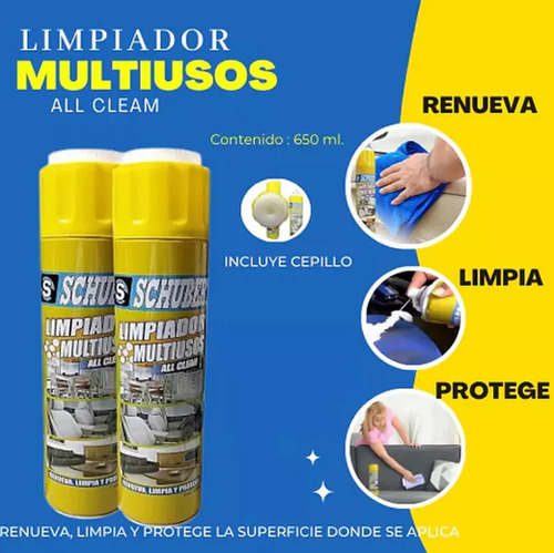 Espuma Limpiadora Multiusos Schubert All Clean - 650 Ml
