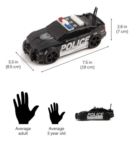 Carro Polícia Resgate Para Crianças Com Luzes,sirene E Som