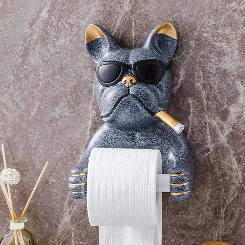 Suporte De Papel Higiênico Para Escultura De Cachorro De 2 P