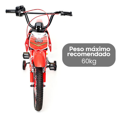 Bicicleta Moto Cross Infantil Aro 16 Bike Com Som De Moto