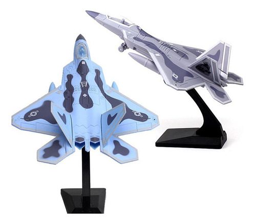 // 1:100 Eua F-22 Raptor Aeronaves Modelo W/suporte De Som E
