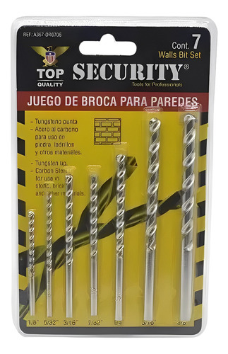 Juego De Mechas O Brocas Para Paredes Concreto Mayor 4ve