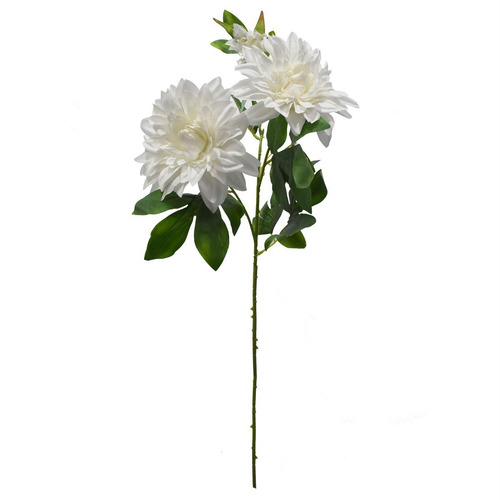 Vara De Dalia Flor Artificial Ar095 Pack 3 Pz Color Crema