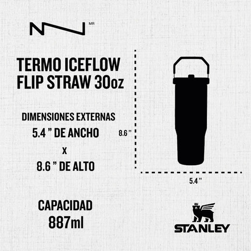Termo Iceflow Flip Straw Varsity 30oz Marca Stanley