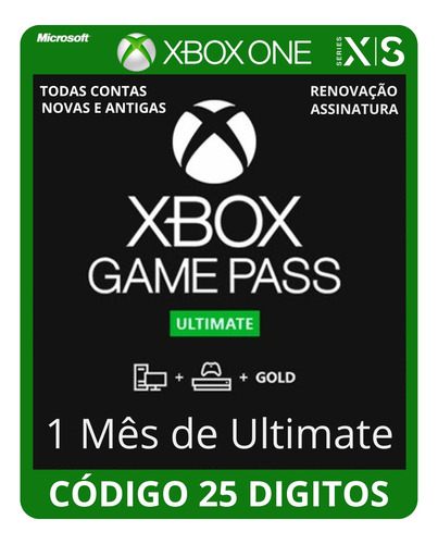 Xbox Gamepass Ultimate 1 Mês 