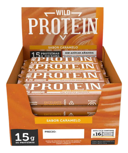 Wild Protein Barra De Proteina 16un Caramelo