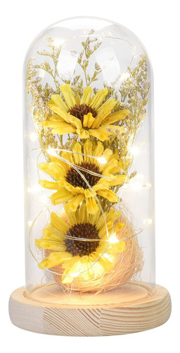 Lámpara Led Z Sunflower Eternal Flower Con Forma De Cúpula D