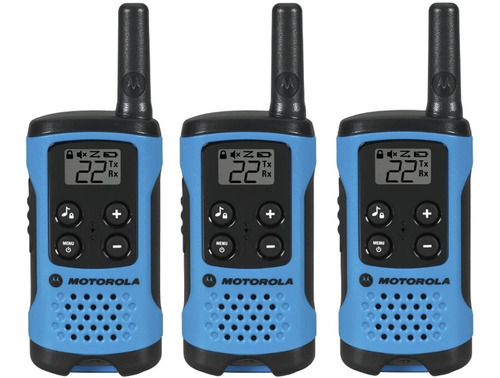 Radios Motorola Talkabout T100tp  Azul 3 Unidades