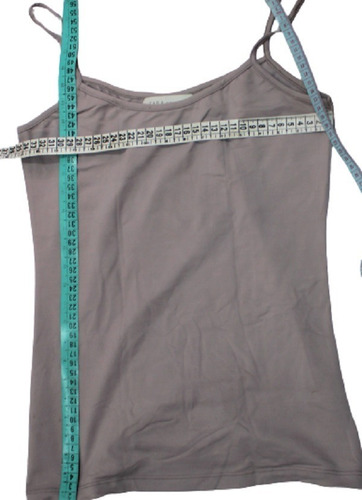 Musculosa Basica Tm Zara Woman &basic Beige Poliester 90